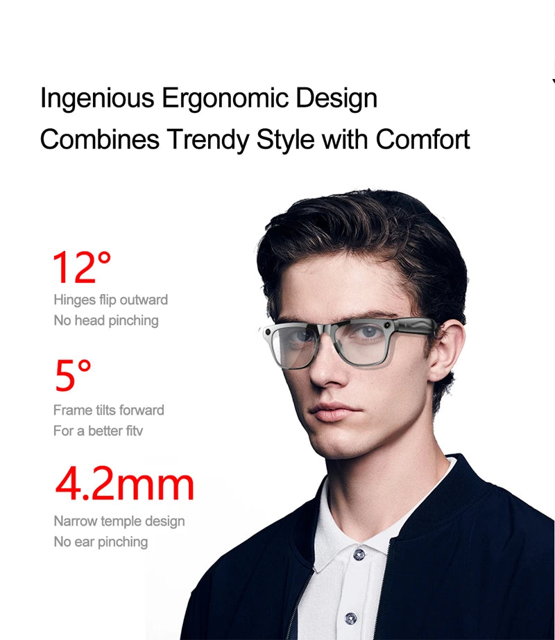 2026 4K AI Smart Glasses – Color Changing, 100MP Camera, Bluetooth Call & Voice Assistant