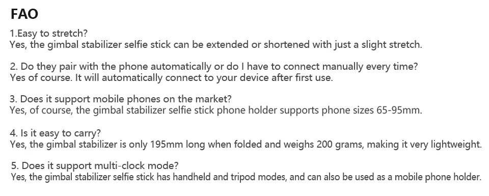 STTKGZD Handheld Gimbal Stabilizer – Bluetooth Selfie Stick Tripod with Fill Light