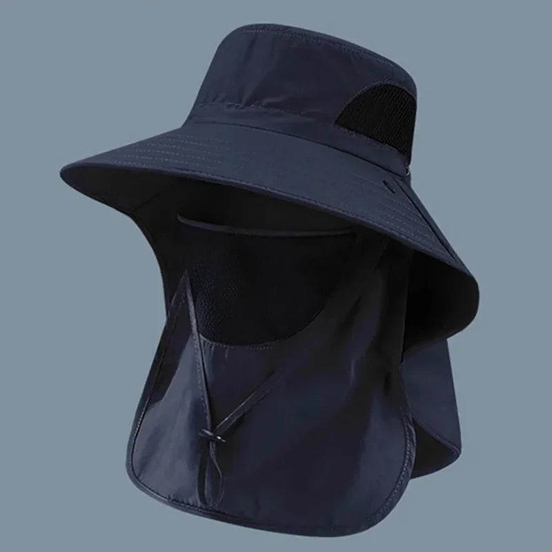 UV Protection Sun Hat with Neck Flap – Outdoor Fishing & Hiking Cap