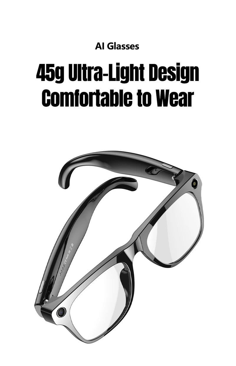 2026 4K AI Smart Glasses – Color Changing, 100MP Camera, Bluetooth Call & Voice Assistant