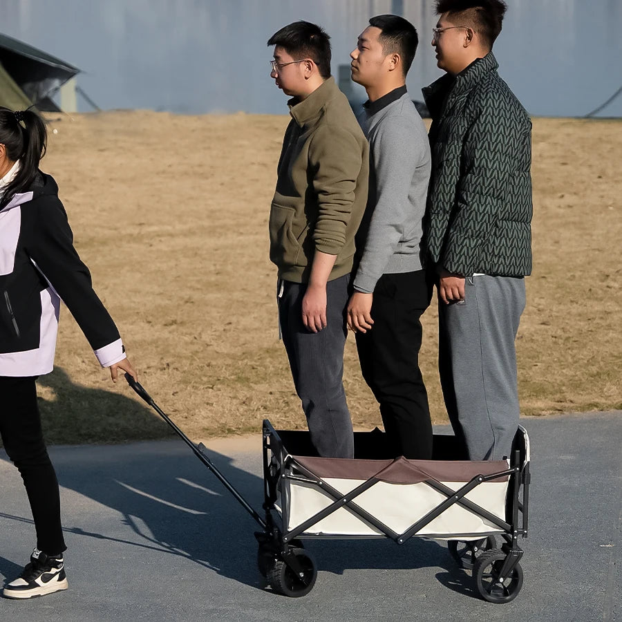 Heavy Duty Folding Utility Wagon – Large Capacity Collapsible Outdoor Cart