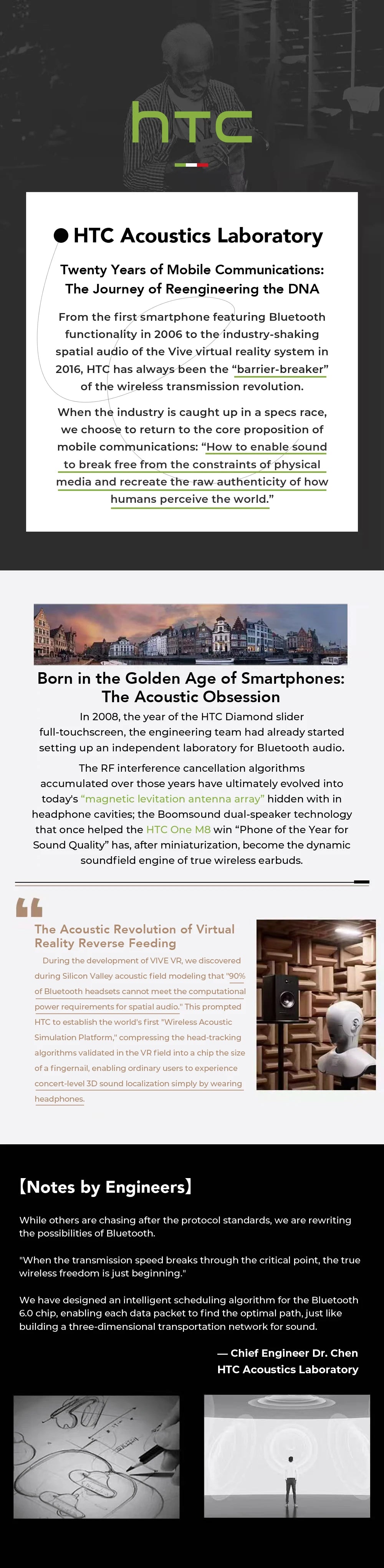 HTC HP06 Open-Ear Wireless Headphones – Foldable Bluetooth V6.0 Headset with AI Translate