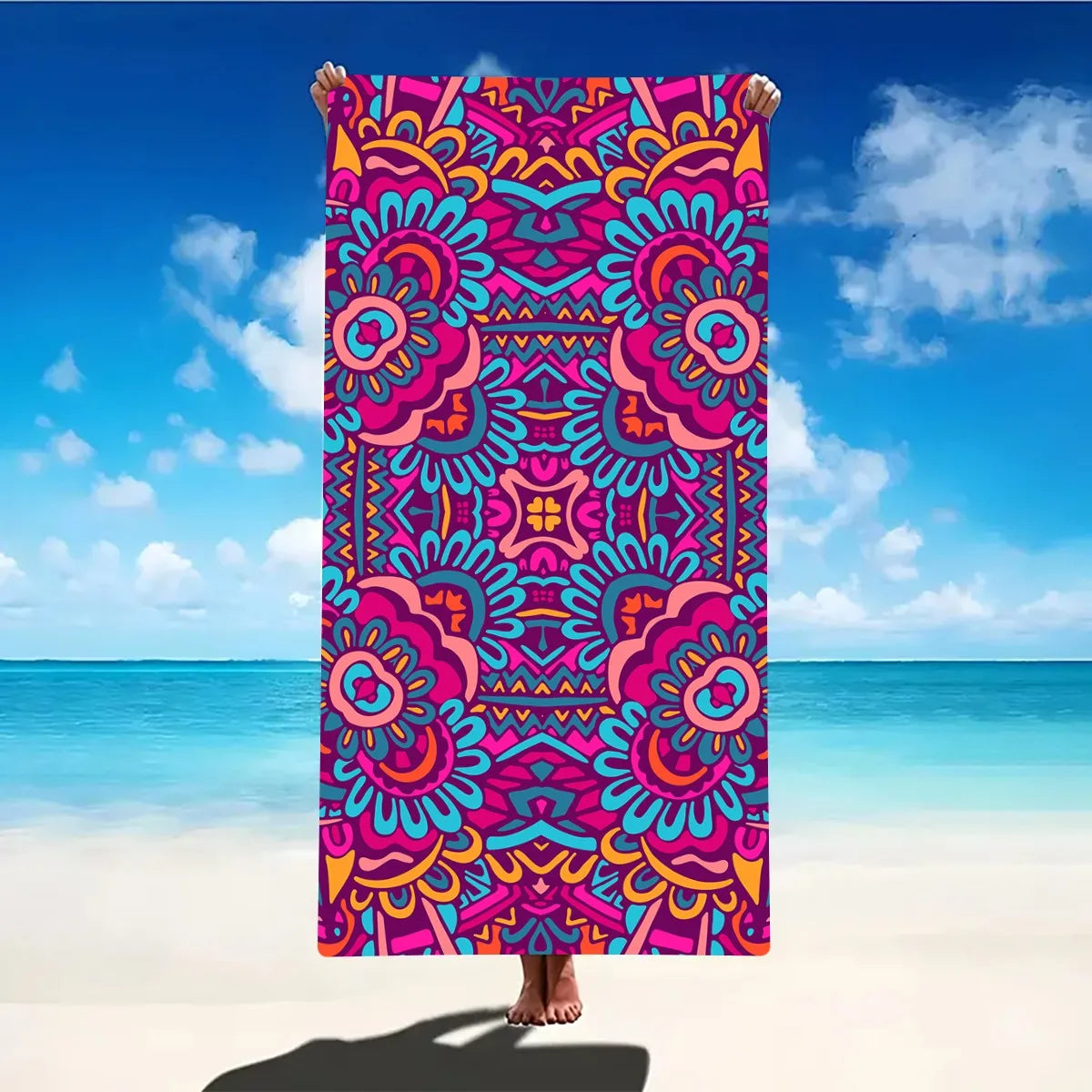 Microfiber Sand-Free Beach Towel – Quick Dry, Soft & Lightweight for Travel