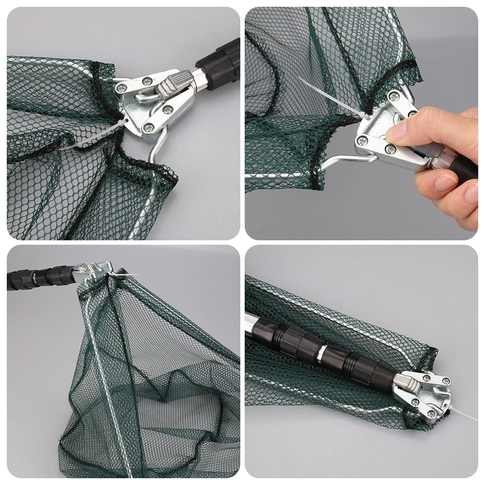Telescopic Fishing Landing Net – 55cm to 190cm Foldable Floating Net