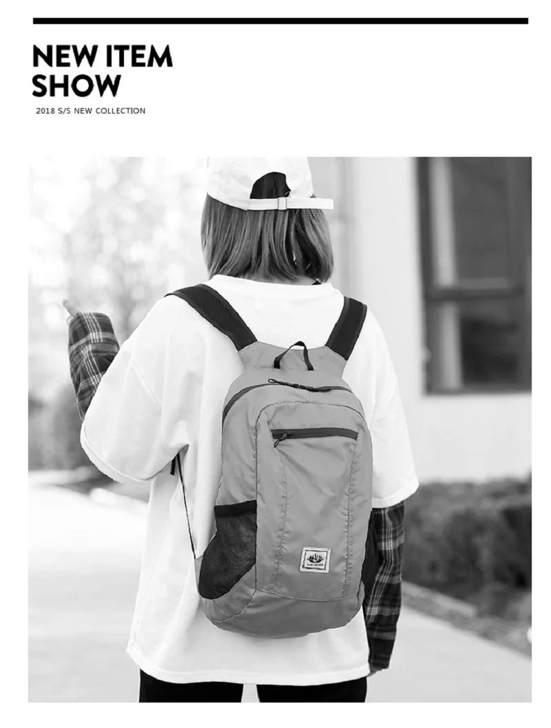 20L Foldable Hiking Backpack – Lightweight Waterproof Travel Daypack