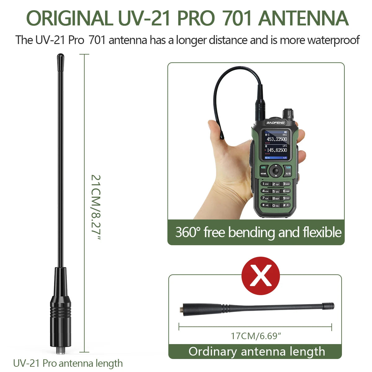 Baofeng UV-21 Pro Walkie Talkie – Long Range Multi-Band Ham Radio (16KM, Type-C)