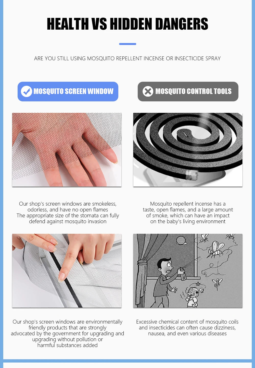 Self-Adhesive Window Mosquito Net – DIY Anti-Insect Mesh Screen