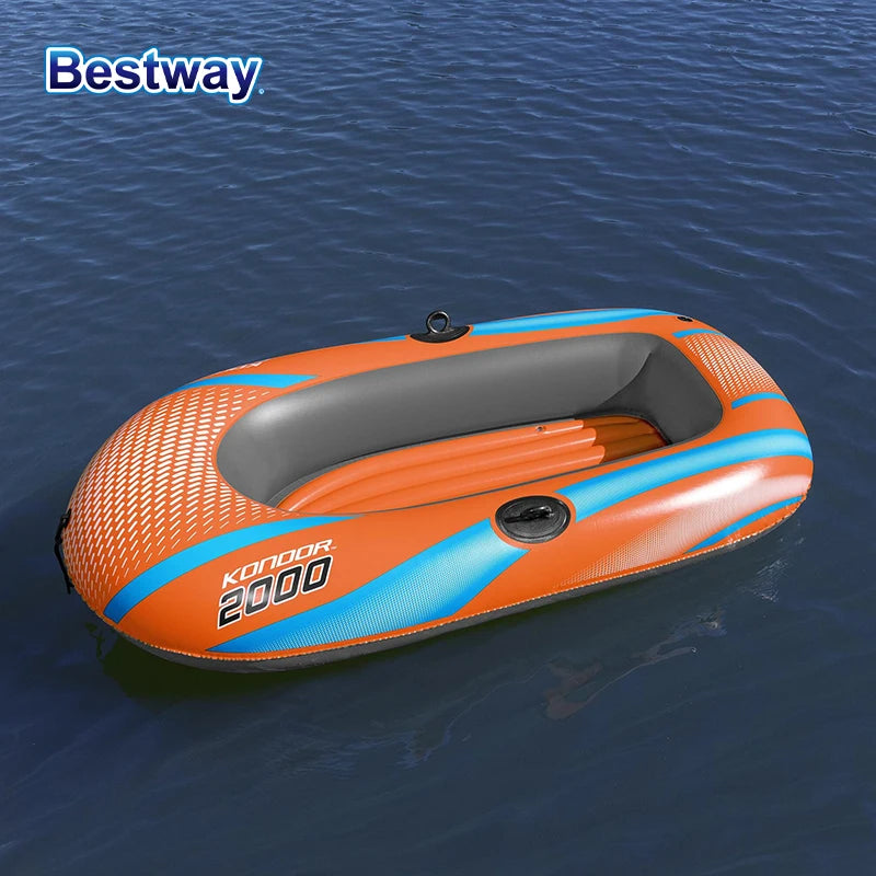 Bestway Inflatable Kayak (1–3 Person) – Heavy Duty PVC Raft for Adventure & Rafting