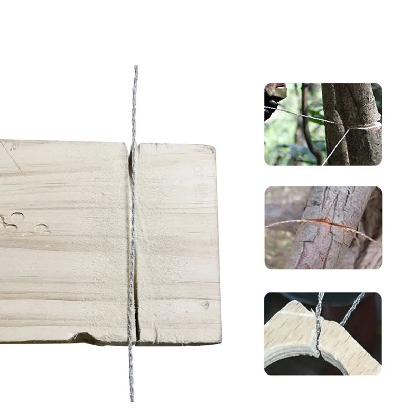 Portable Wire Saw – Stainless Steel Survival Hand Rope Saw for Camping & Hiking