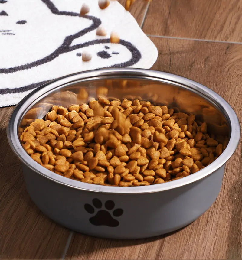 Stainless Steel Pet Bowl – Non-Slip Water & Food Bowl for Cats and Dogs