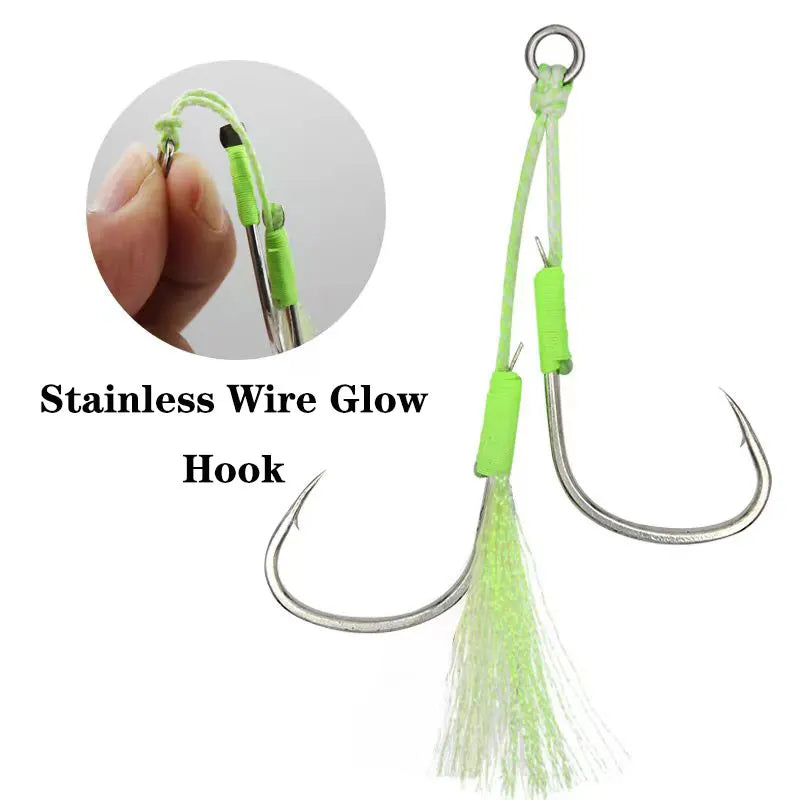 AS Slow Jig UV Glow Metal Lure – 3D Print Sinking Jigging Bait (40g–80g)