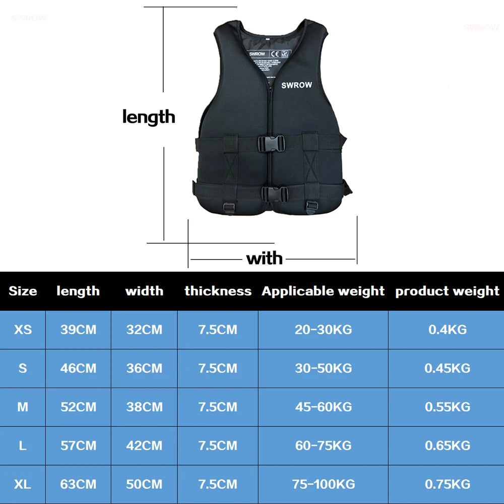 Adult Life Jacket – Kayak, Jet Ski, Wakeboard & Water Sports Safety Vest