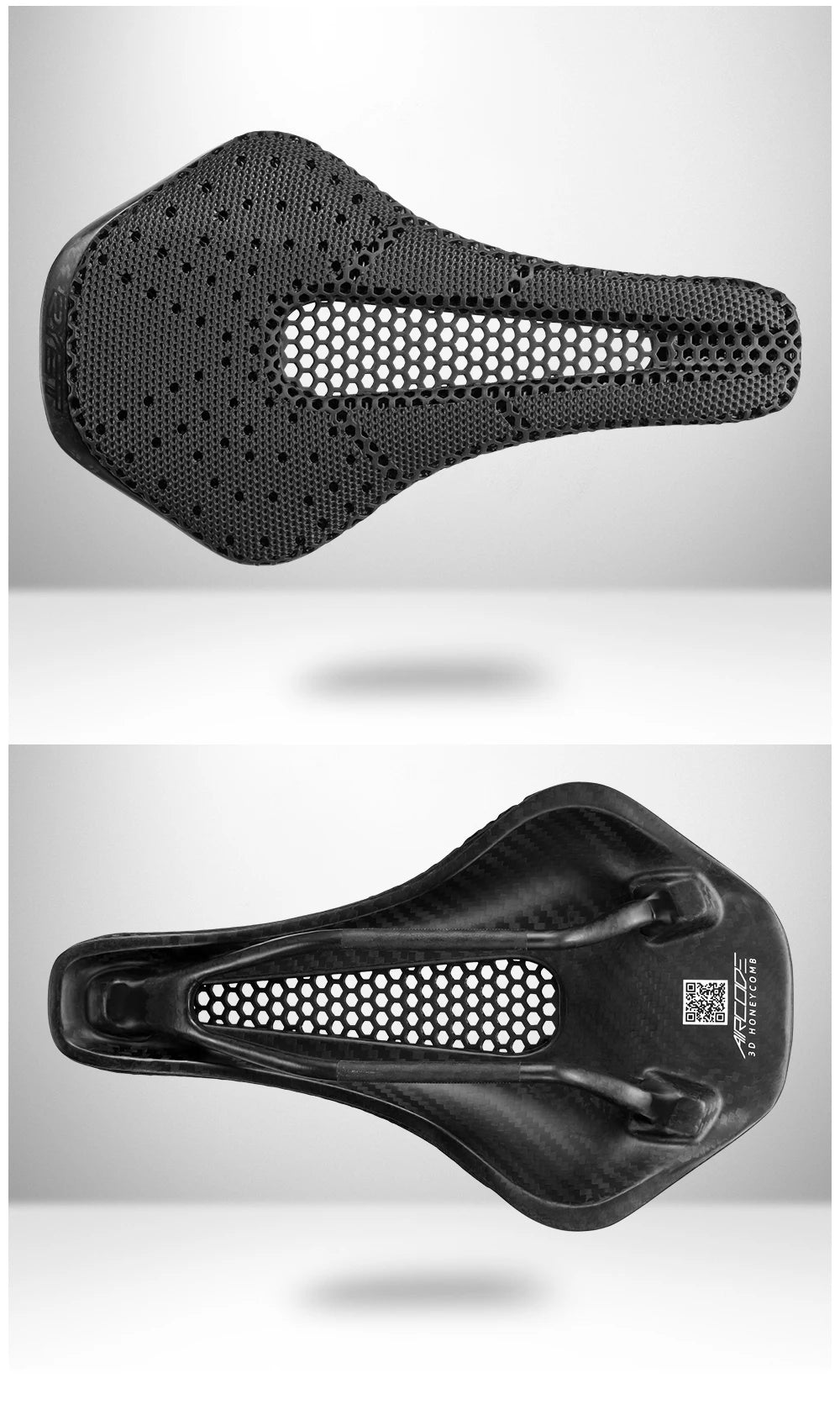 RYET Full Carbon 3D Printed Bike Saddle – Ultralight Breathable MTB & Road Seat