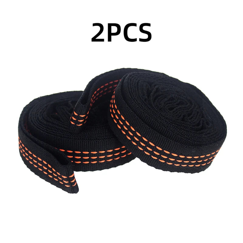 2PCS Hammock Straps – 600lbs Heavy-Duty Polyester Suspension Belts with 5 Rings
