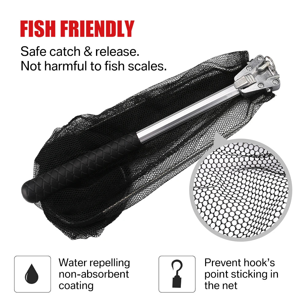 Telescopic Fishing Landing Net – 55cm to 190cm Foldable Floating Net