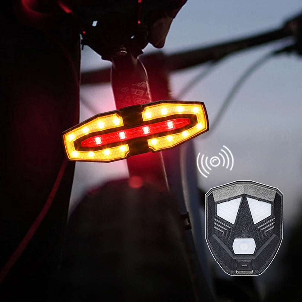 Rechargeable Bike Rear Light – Turn Signal Taillight with Wireless Remote