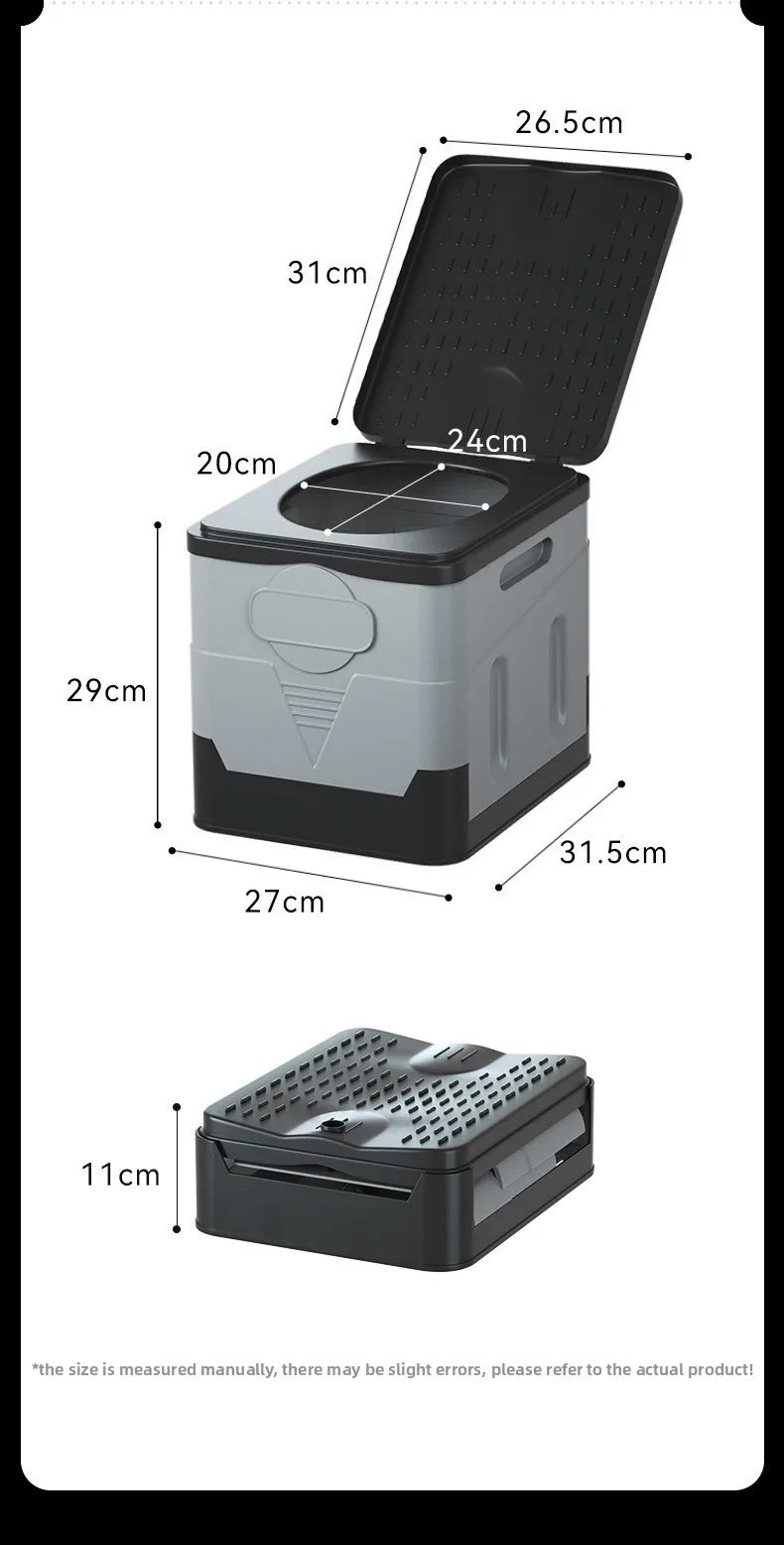 Portable Folding Camping Toilet – Travel Car Emergency Outdoor Toilet