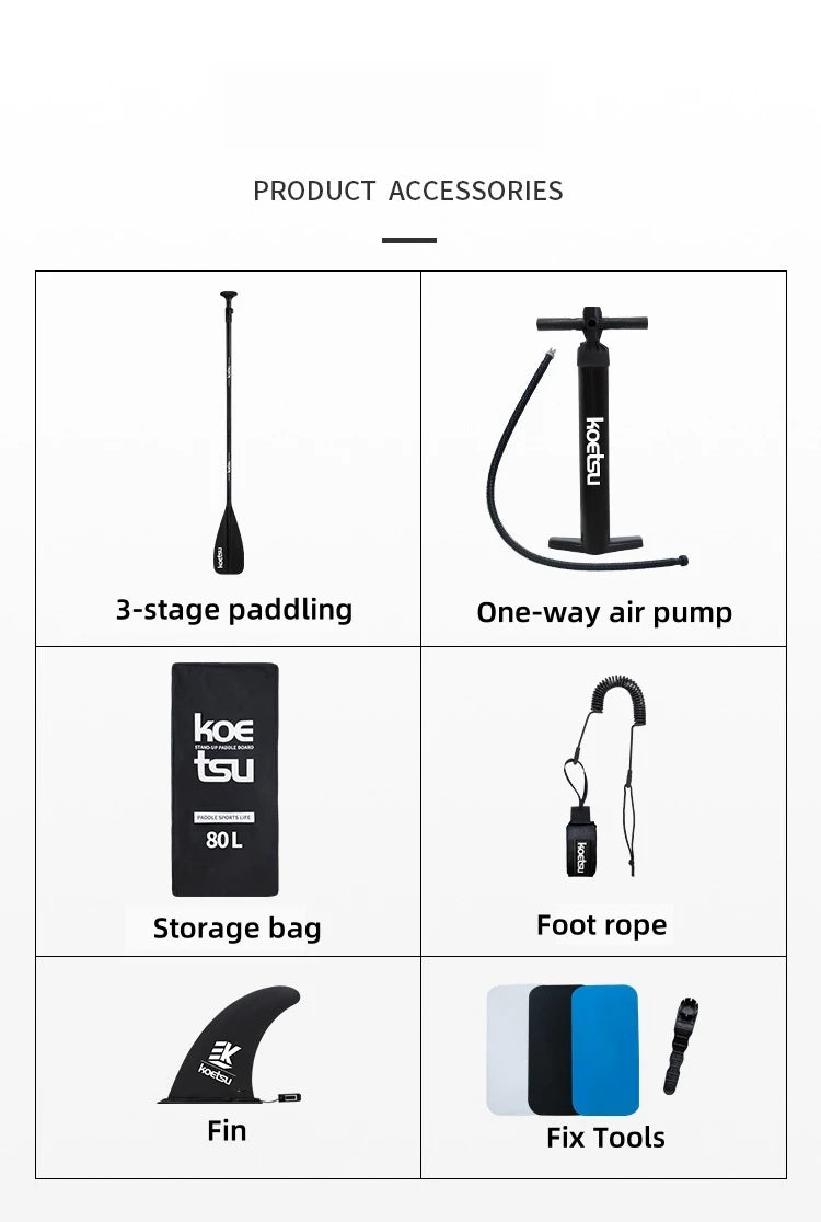Inflatable Stand Up Paddle Board SUP Set – Kayak & Surf Accessories