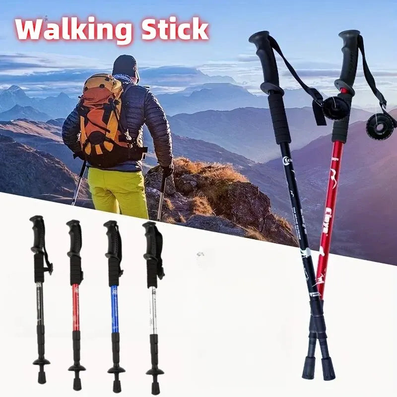 Ultralight Foldable Trekking Poles with Shock Absorption