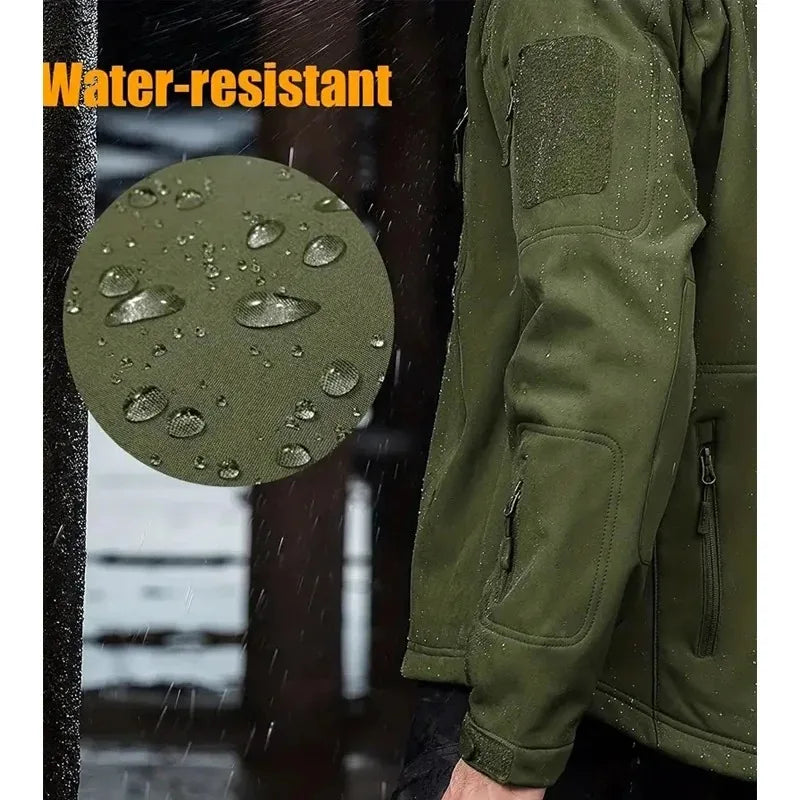 Men’s Tactical Soft-Shell Jacket – Waterproof Military Outdoor Utility Bomber
