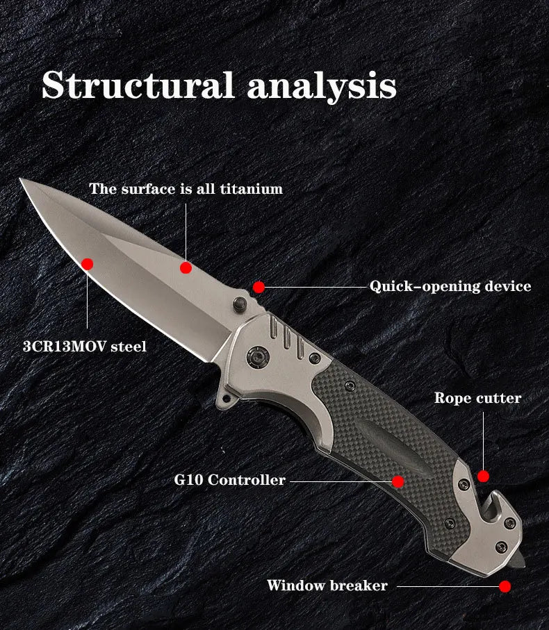 Multifunctional Folding Camping Pocket Knife – Tactical Survival Tool