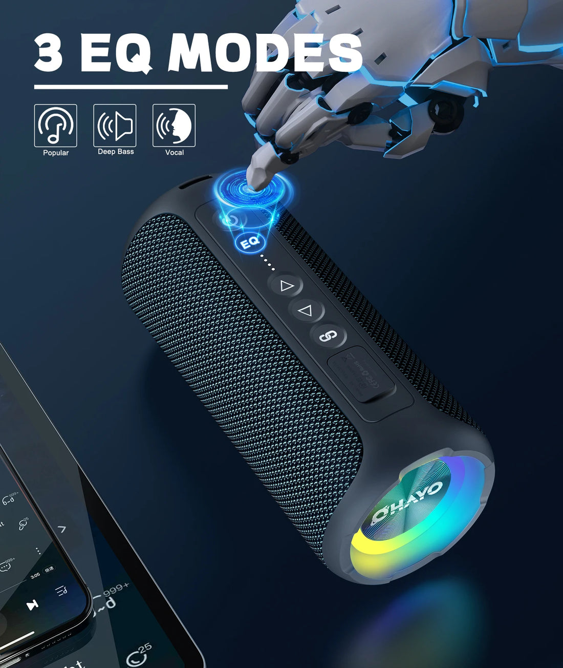 Ortizan X8 Pro Waterproof Bluetooth Speaker – Bass Boost & Dual Pairing