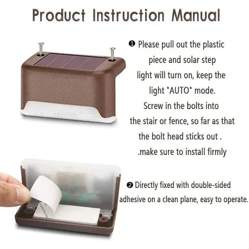 Waterproof Solar LED Step & Deck Lights – 1/4/8/12pcs