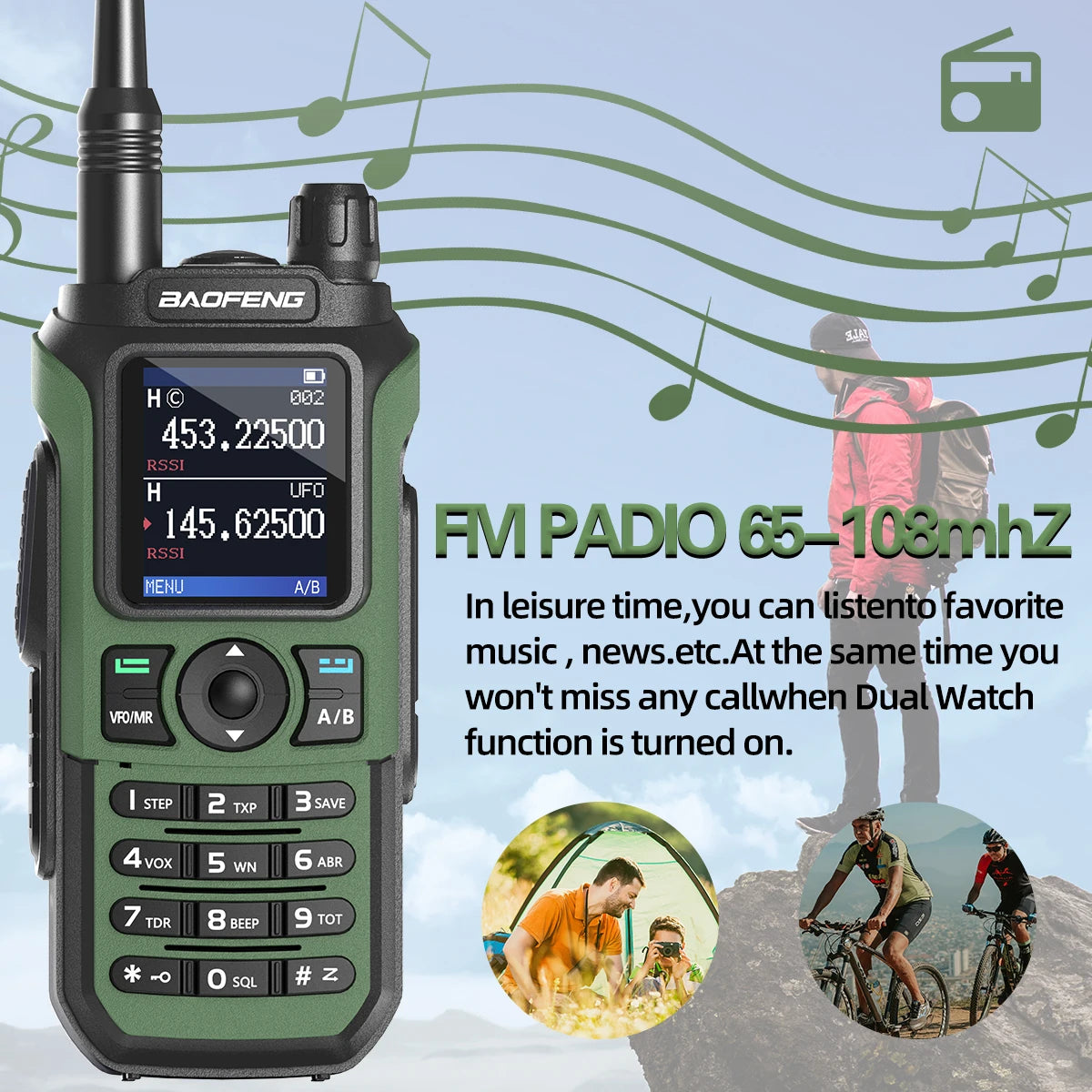 Baofeng UV-21 Pro Walkie Talkie – Long Range Multi-Band Ham Radio (16KM, Type-C)