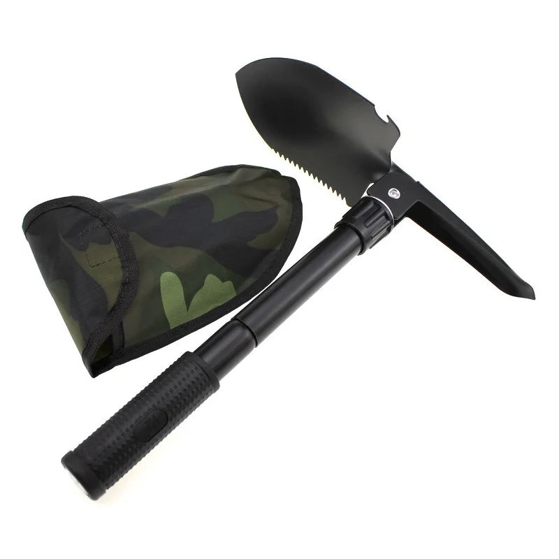 Foldable Camping Shovel – Portable Multifunctional Hiking Entrenching Tool