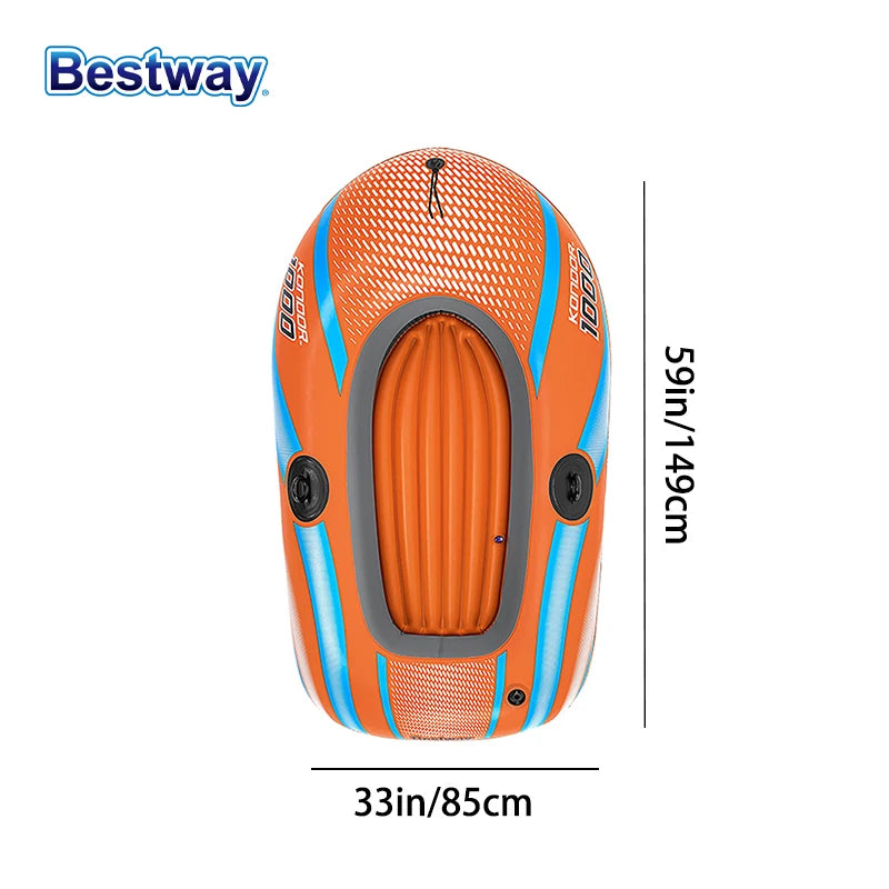 Bestway Inflatable Kayak (1–3 Person) – Heavy Duty PVC Raft for Adventure & Rafting