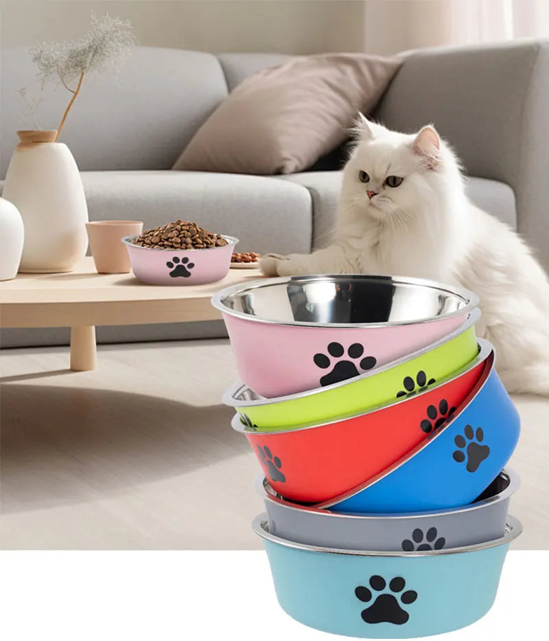 Stainless Steel Pet Bowl – Non-Slip Water & Food Bowl for Cats and Dogs