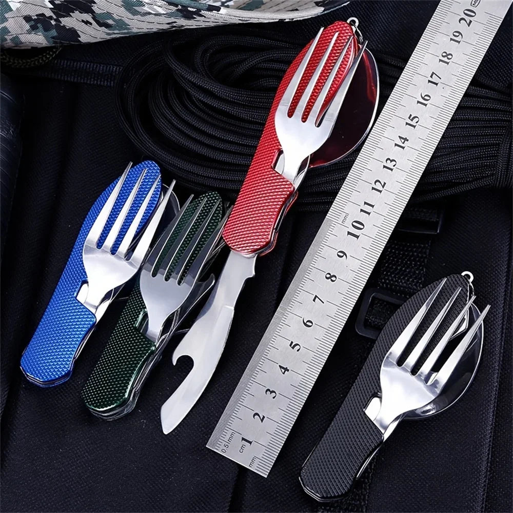 Foldable Camping Utensil Set – Knife, Fork & Spoon Combo