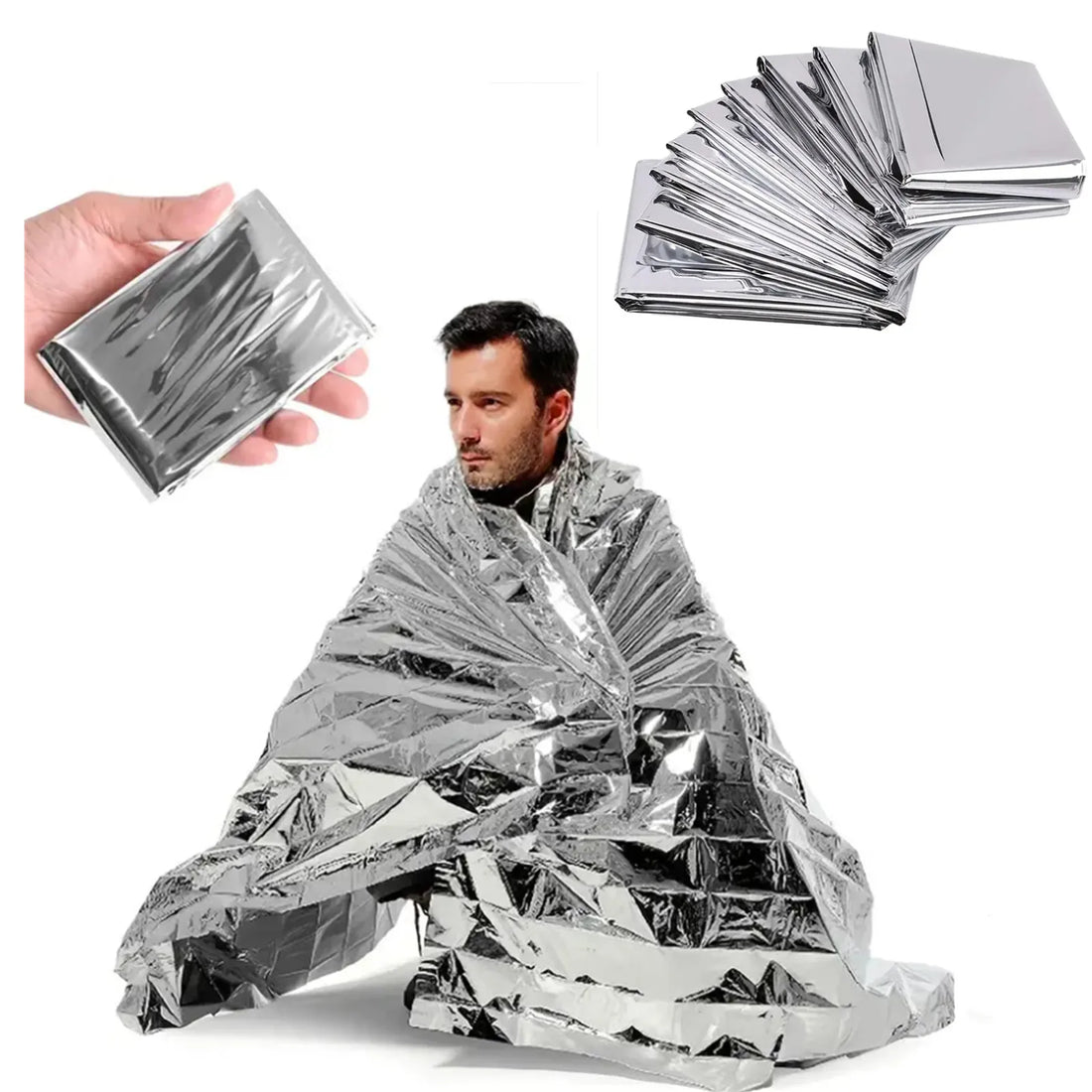 EW Emergency Survival Blanket – Portable Outdoor Insulation & Sunscreen Camping Blanket