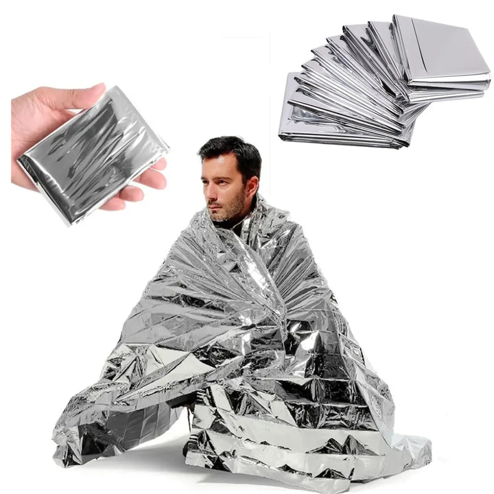 EW Emergency Survival Blanket – Portable Outdoor Insulation & Sunscreen Camping Blanket