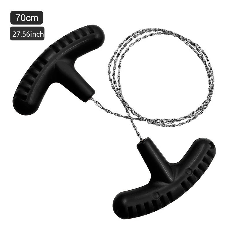 Portable Wire Saw – Stainless Steel Survival Hand Rope Saw for Camping & Hiking