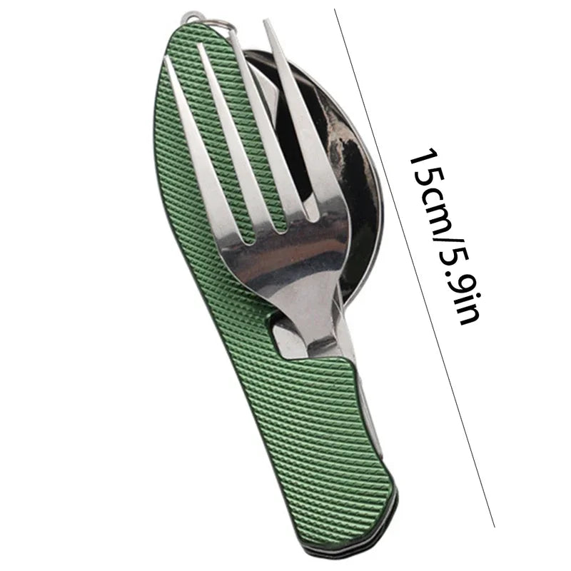 Foldable Camping Utensil Set – Knife, Fork & Spoon Combo