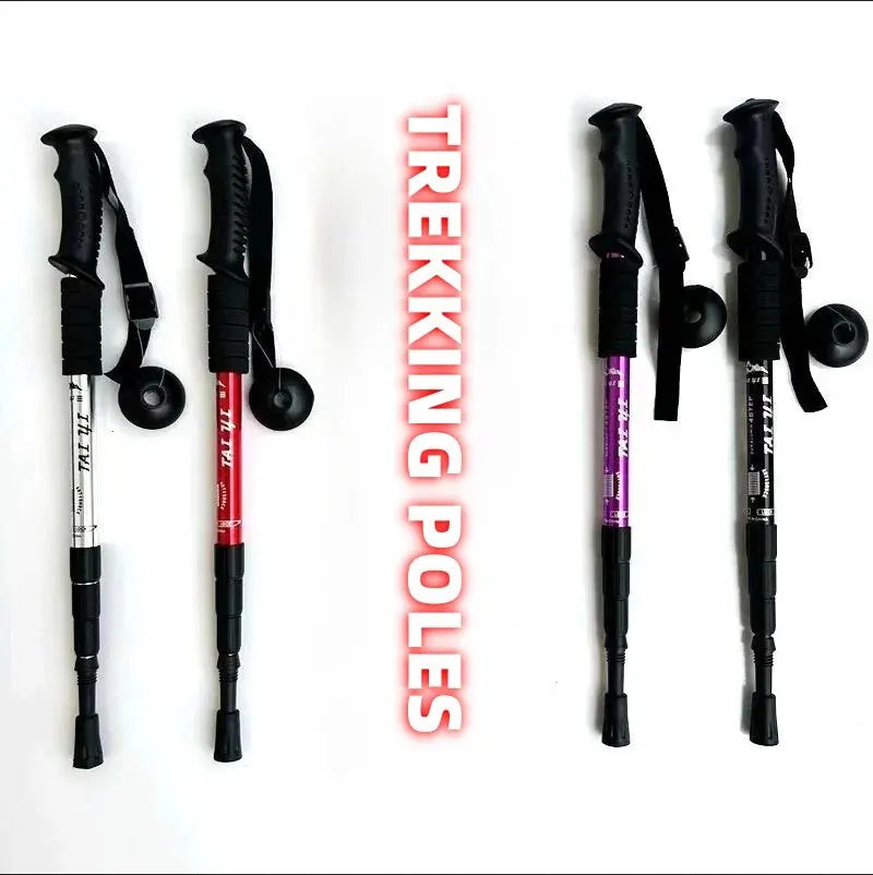Ultralight Foldable Trekking Poles with Shock Absorption