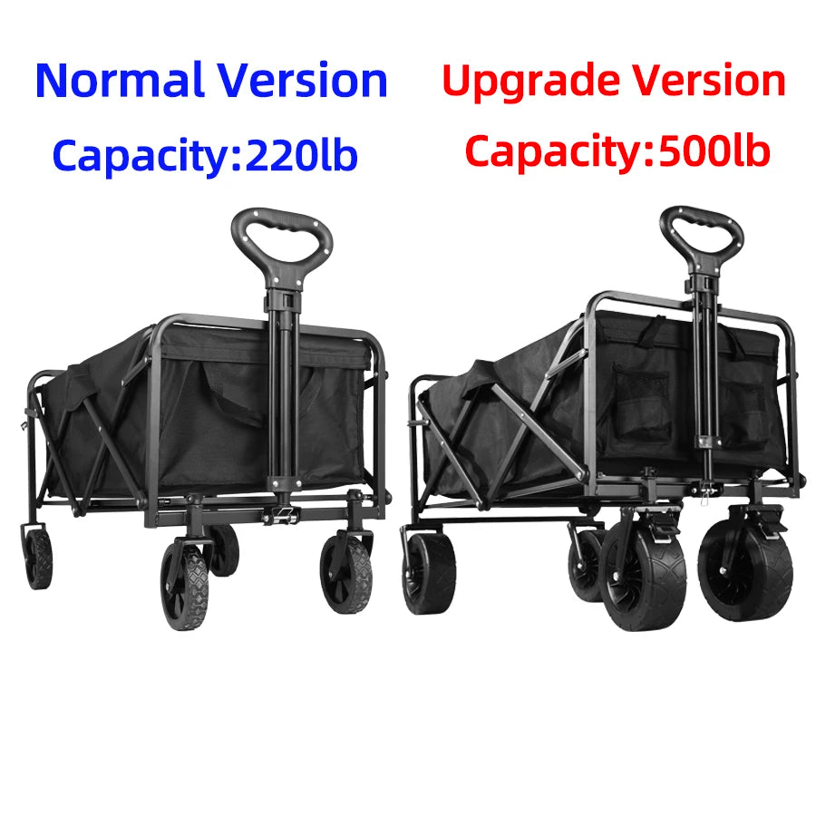 Heavy Duty Folding Utility Wagon – Large Capacity Collapsible Outdoor Cart