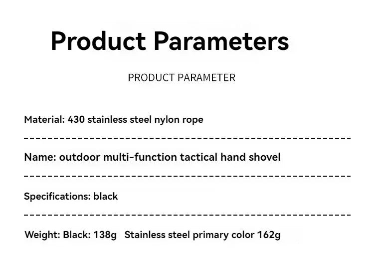 Portable Camping Shovel – Multifunctional Survival & Outdoor Tool