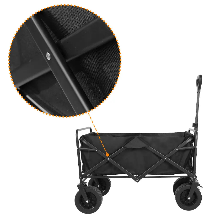 Heavy Duty Folding Utility Wagon – Large Capacity Collapsible Outdoor Cart
