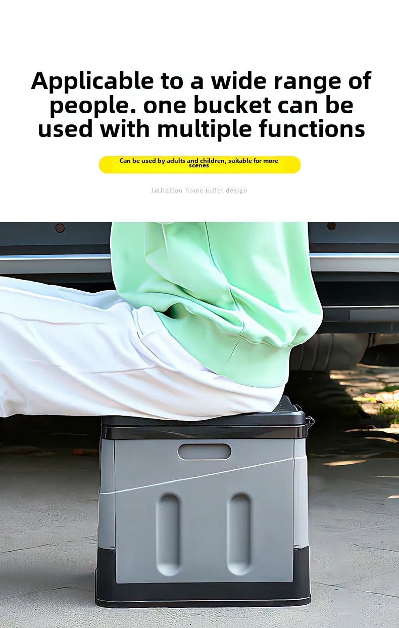 Portable Folding Camping Toilet – Travel Car Emergency Outdoor Toilet