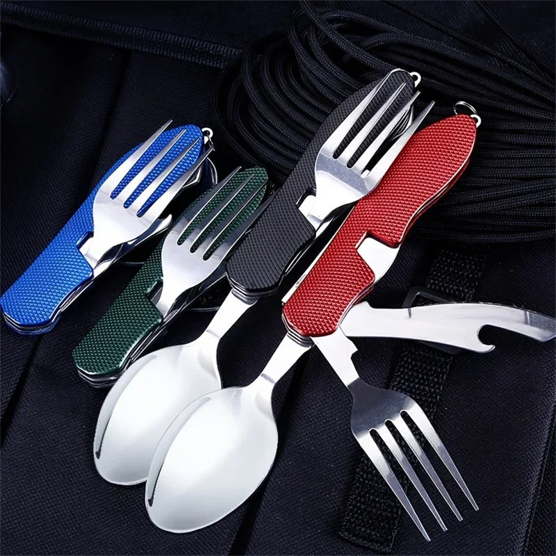 Foldable Camping Utensil Set – Knife, Fork & Spoon Combo