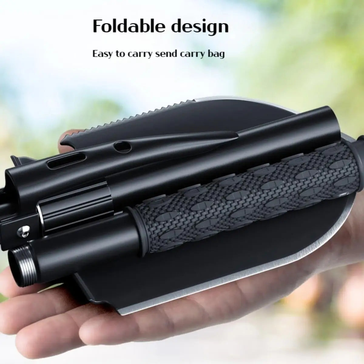 Foldable Camping Shovel – Portable Multifunctional Hiking Entrenching Tool