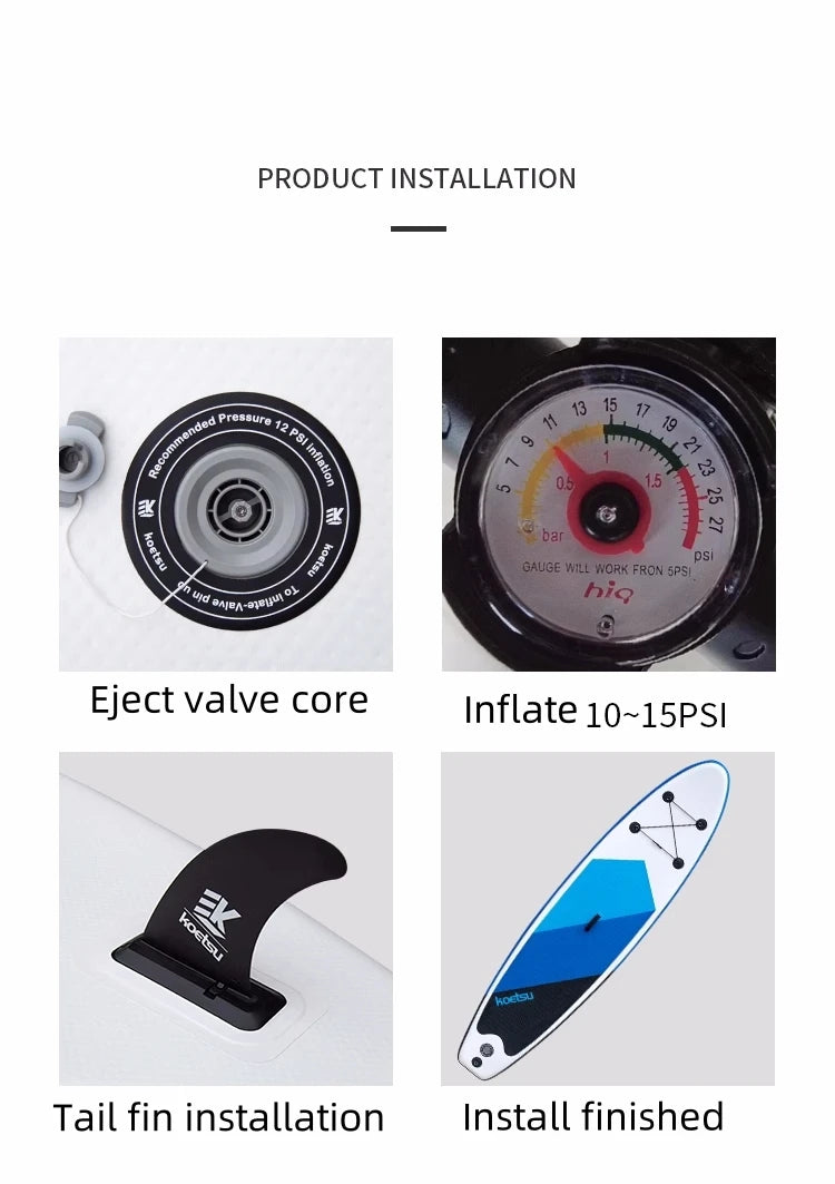 Inflatable Stand Up Paddle Board SUP Set – Kayak & Surf Accessories