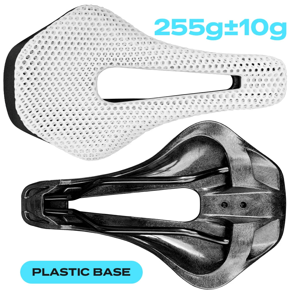 RYET Full Carbon 3D Printed Bike Saddle – Ultralight Breathable MTB & Road Seat