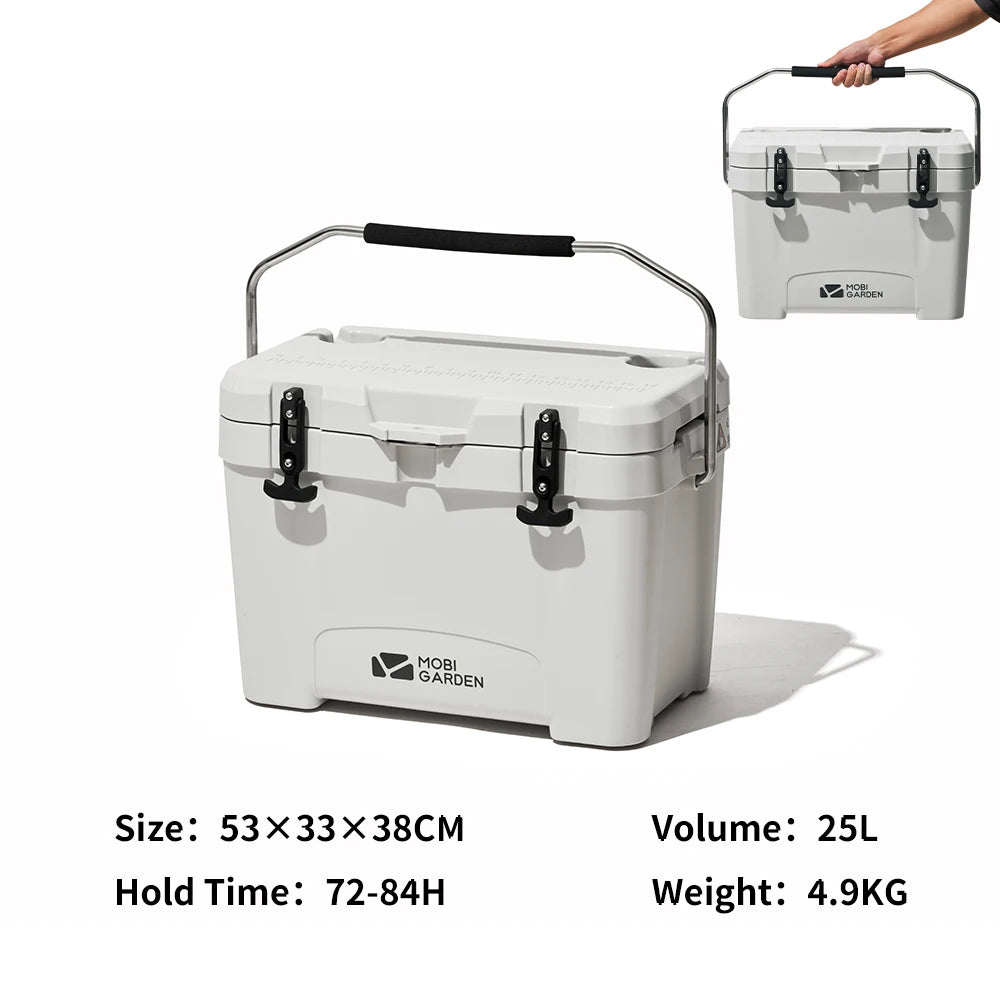 MOBI GARDEN 25L Camping Ice Box – Portable Large-Capacity Outdoor Cooler