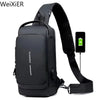 Men’s Crossbody Sling Bag – Multifunction Chest Pack with USB Charging & Anti-Theft Design