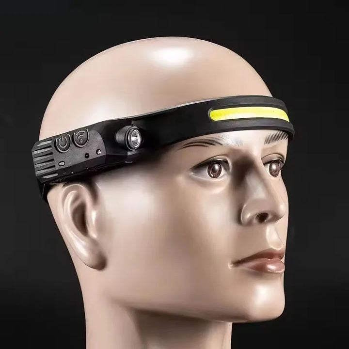 COB LED Sensor Headlamp – USB Rechargeable Headlight