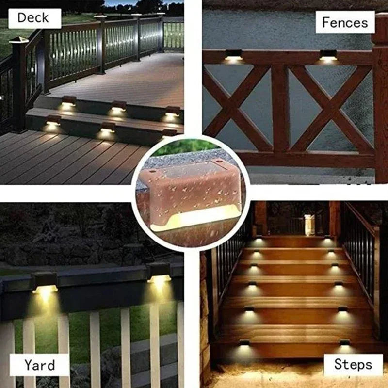 Waterproof Solar LED Step & Deck Lights – 1/4/8/12pcs